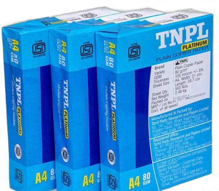 TNPL A4 paper 80GSM|500 sheet|office& school stationery